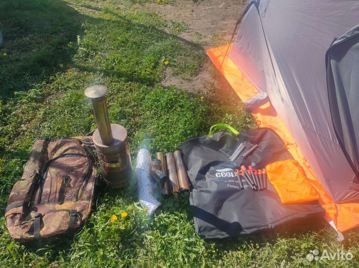 Палатка+ печь+ пол