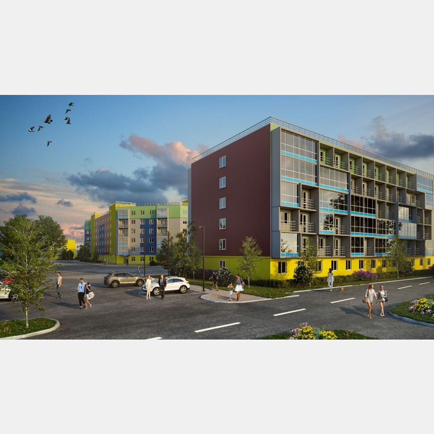 1-к. квартира, 45,5 м², 2/6 эт.