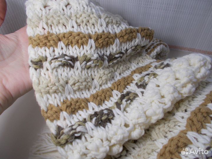 Шарф женский новый крупной вязки