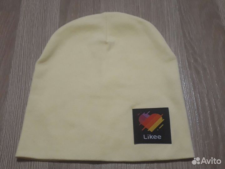 Шапка для девочки жёлтая, бирюзовая весна