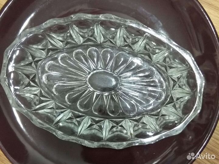 Ваза селедочница хрустальная