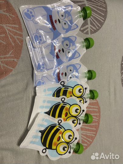 Многоразовые пауч пакеты для детского питания