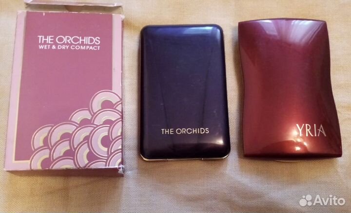 Пудреницы винтаж Ив Роше и Orchids Lacme