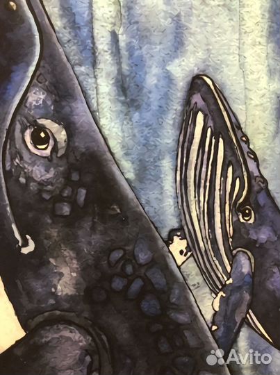 Картина с китами