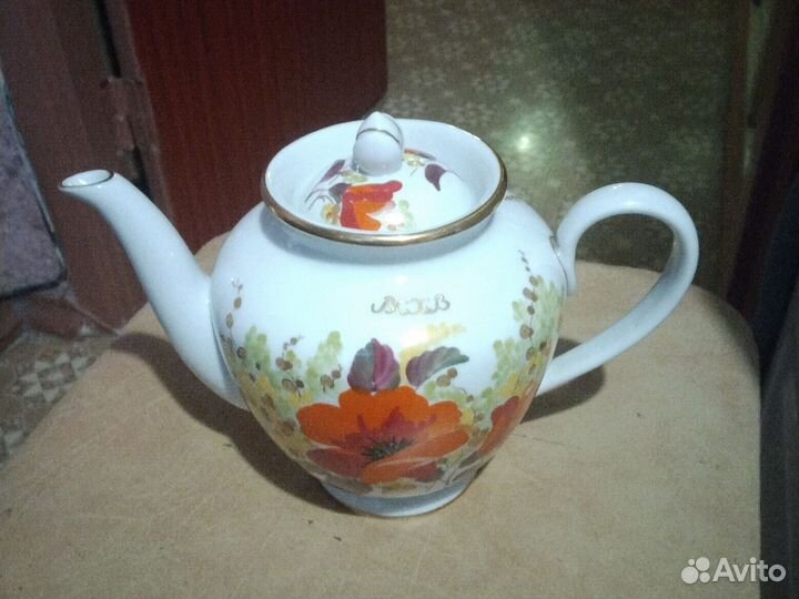 Чайник Цветы Юга лфз 50-е гг. всхв