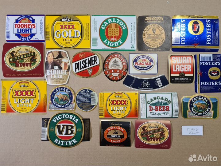 Коллекция 421 пивных этикетки австралии