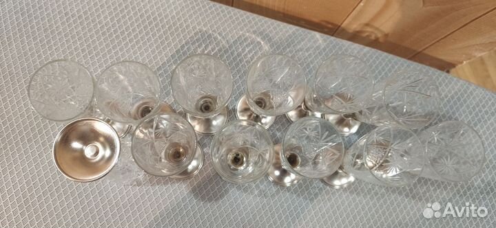 Хрустальные рюмки на ножке СССР