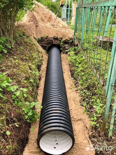 Труба в канаву на заезд sn8