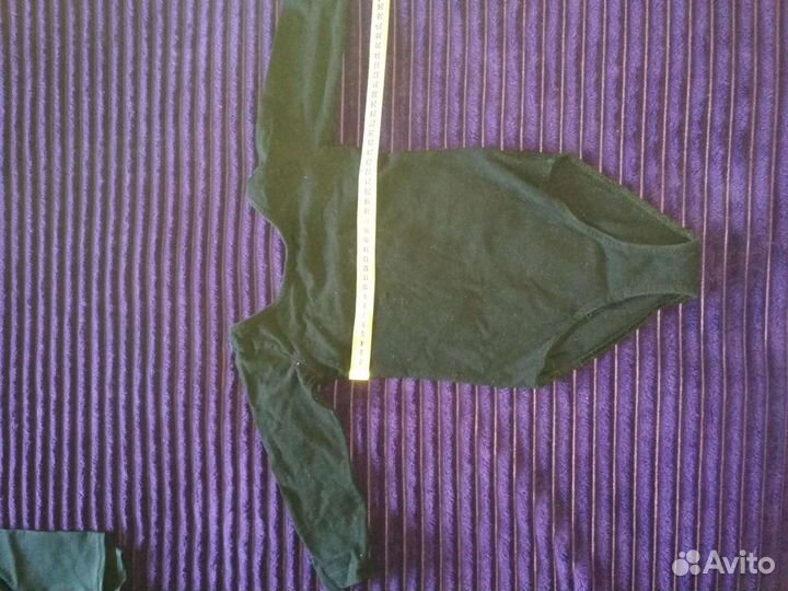 Купальник гимнастический черный хб