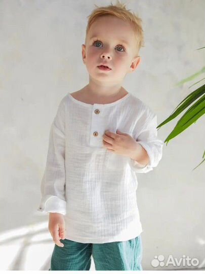 Детская рубашка из Муслина 86 надевали один раз