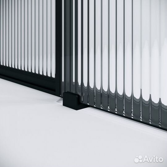 Душевая дверь Niagara Nova 120 NG-84-L12FHB профиль черный матовый/стекло рифленое