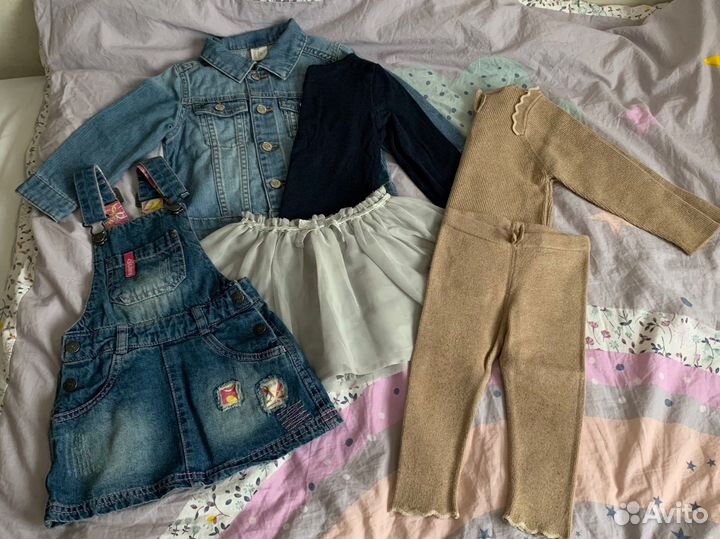 Вещи на девочку пакетом 1.5г (86см)