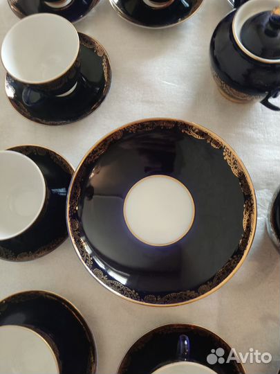 Чайный сервиз лфз, СССР Синий кобальт