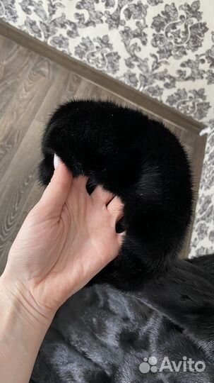 Шуба норковая с капюшоном