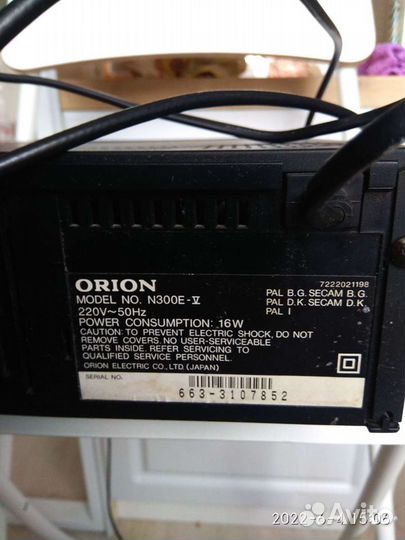 Видеокассетный проигрыватель orion