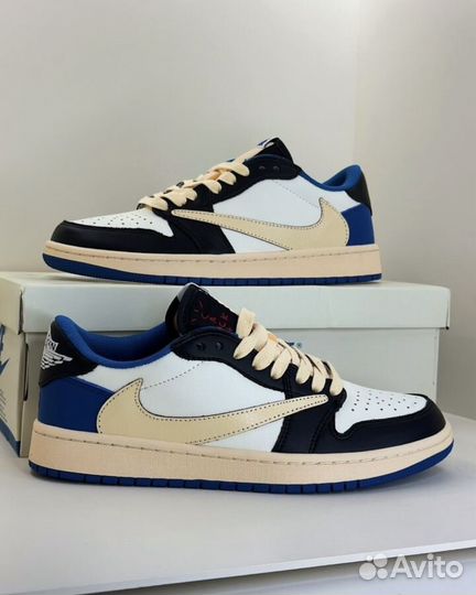 Кроссовки nike air jordan travis scott fragment