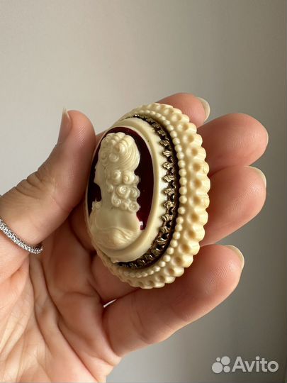 Брошь винтажная винтаж камея