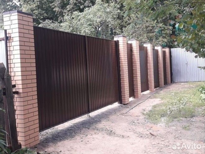 Забор профнастил 30 м, с пикс столбами, под ключ