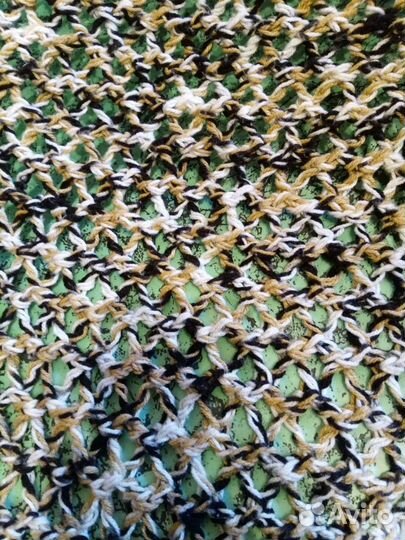 Ажурный плед ручной работы