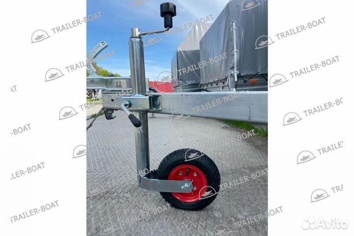 Опорное колесо прицепа пневматическая шина с кронштейном 