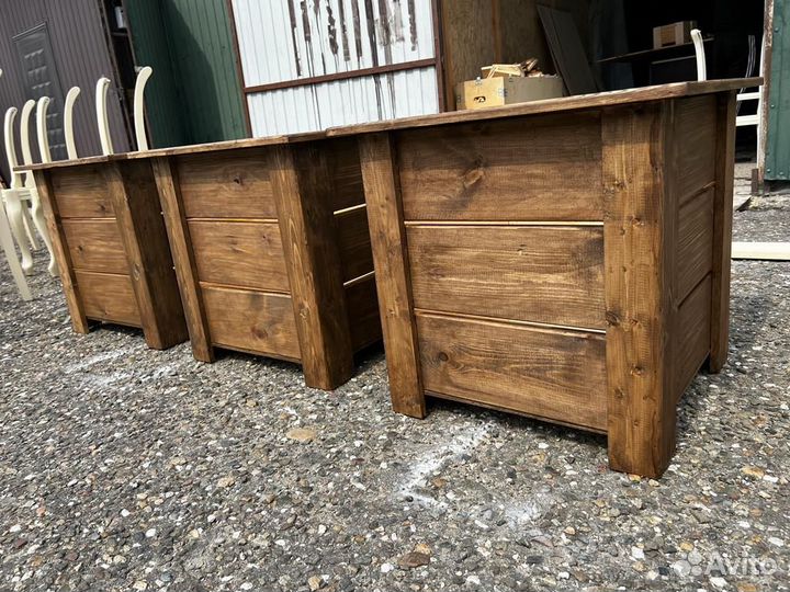 Кашпо напольное уличное из дерева 40 на 40