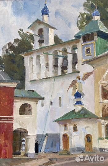 Картина маслом храмы монастыри