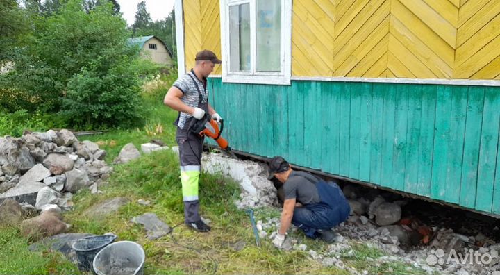 Подъем Дома, Замена Фундамента, Венцов, Отмостки