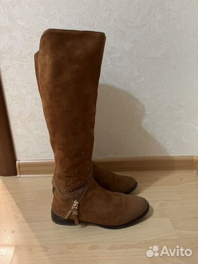 Зимние женские сапоги 38 натуральная замша