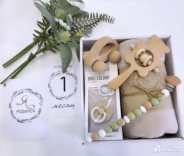 Муслиновая пеленка погремушка держатель