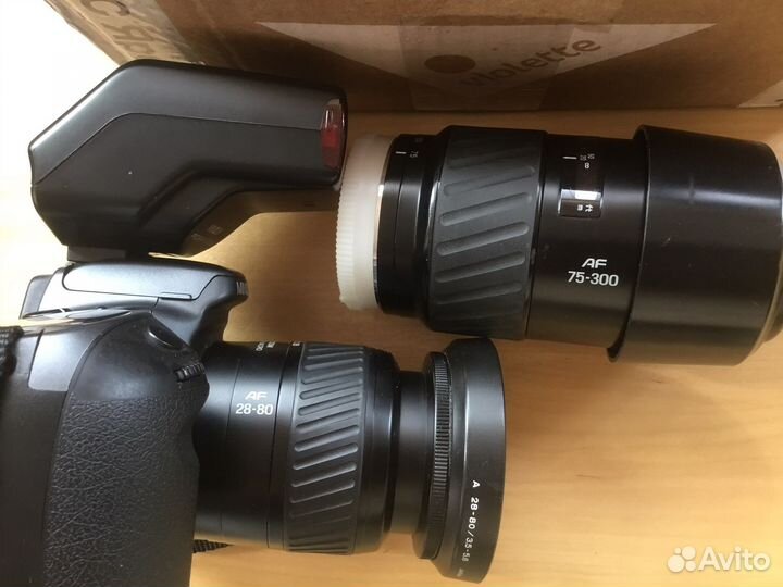 Minolta Dynax 500 super с двумя объективами