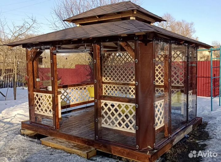 Мягкие окна на веранду, беседку, террасу