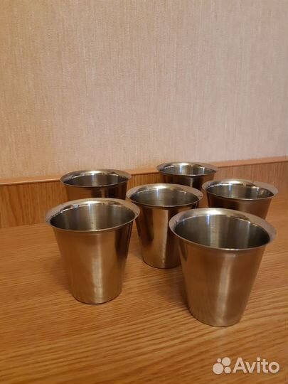 Походный набор стопок из нержавейки (6 по 100 мл.)