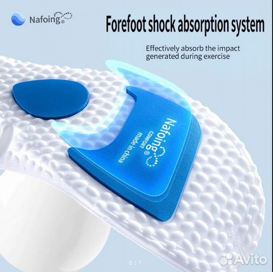 Спортивные стельки дышащие, с эффектом памяти