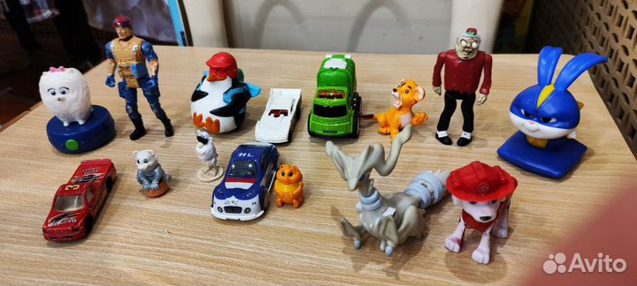 Пакетом hotweels, MacDonald's, burger King пакетом