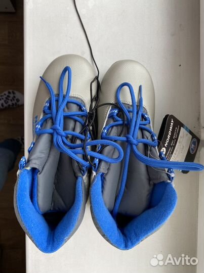 Лыжные ботинки+лыжи+палки