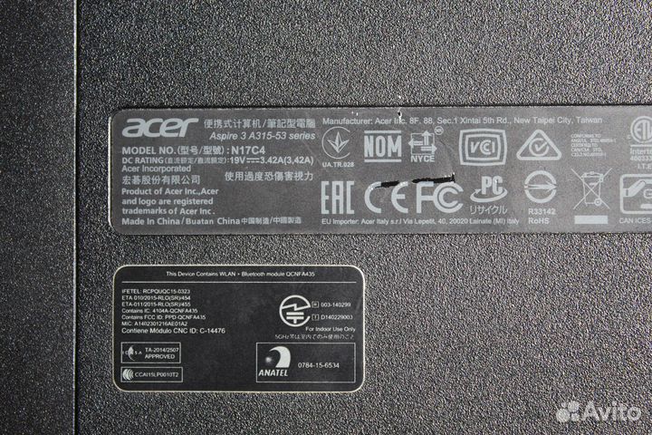 Ноутбук Acer A315-53G i3-8130U, 20gb RAM, HDD 1Tb