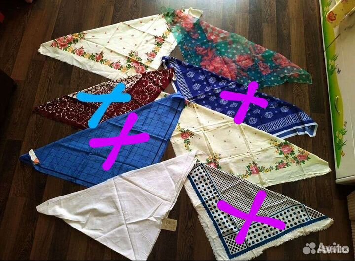 Винтаж. Головные новые платки СССР 70 - 80 е годы