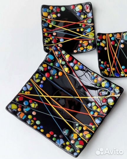 Квадратные тарелочки фьюзинг