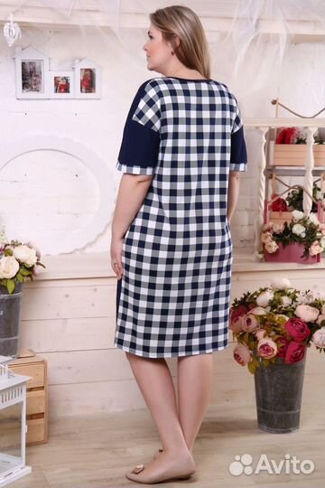 Платье- туника хлопок 64 размер