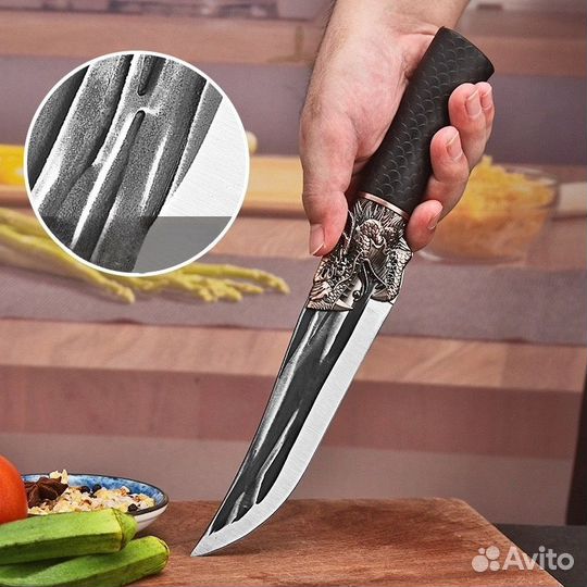 Нож туристический чёрный-tgd-6