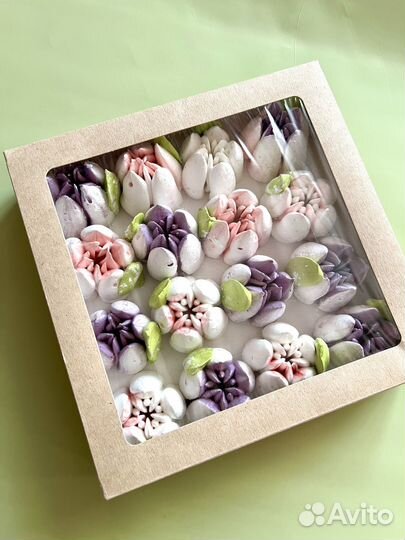 Тюльпаны из зефира на 8 марта