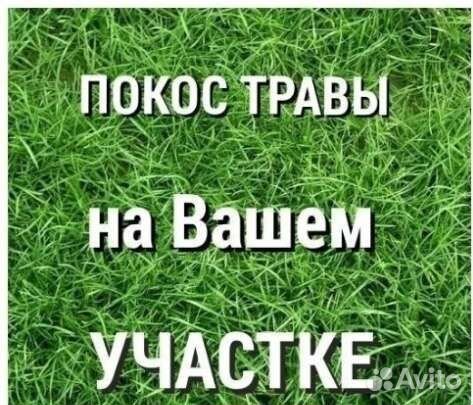 Покос травы триммером