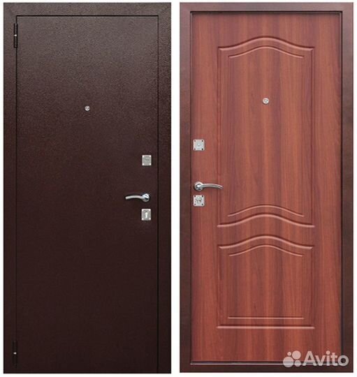 Дверь Dominanta 960х2050 L медь/тетрис/Рустикальны