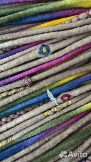 Войлочные дреды разноцветные