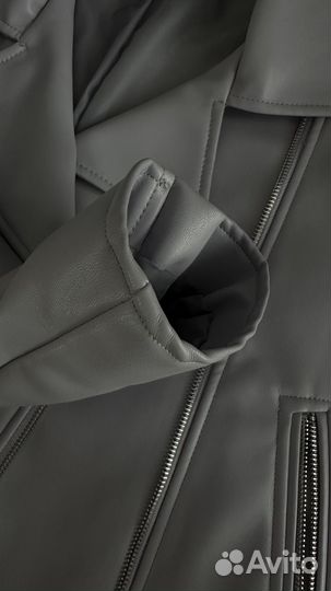 Кожаная косуха zara