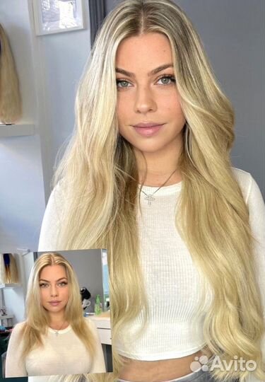 Волосы на заколках из натуральных волос