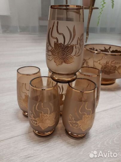 Кувшин+6стакано+салатник(ваза