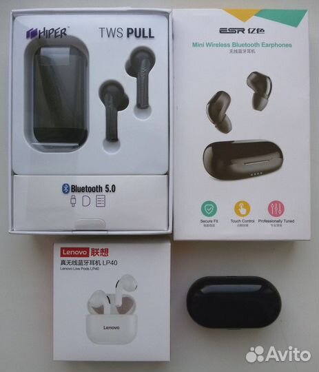 Наушники беспроводные Hiper ESR Lenovo TWS новые