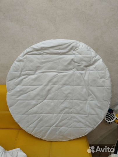 Матрас круглый 75х75, наматрасник, простыни