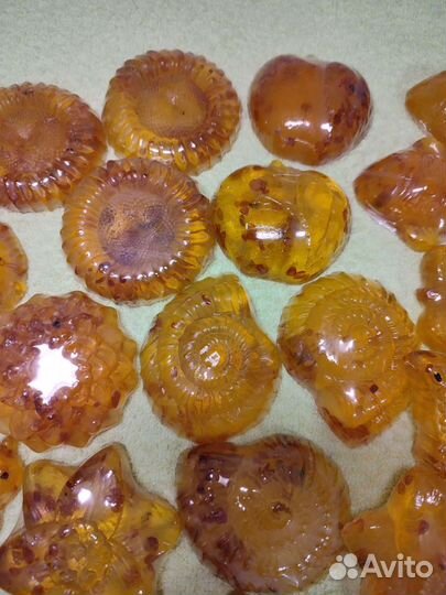 Мыло ручной работы с настоящ. Балтийским янтарём